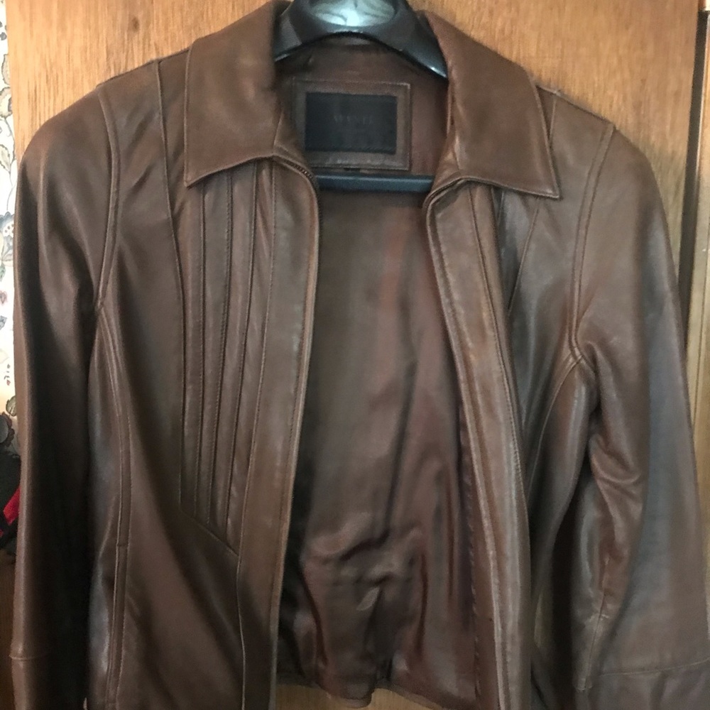 Avanti Brown Leather Coat